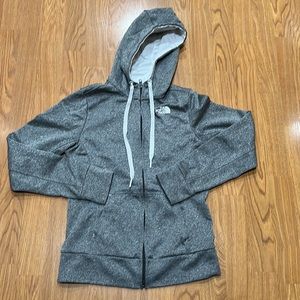 The North Face Hooded Jacket, Hoodie, Gray, White, Sweatshirt, Size XS